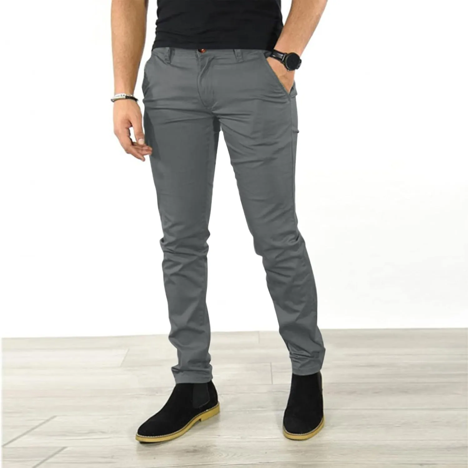 Cargo Pants for Men Big and Tall, with Pockets for Workout Jogging Running Men's Heavyweight Sweatpants Fleece Lined