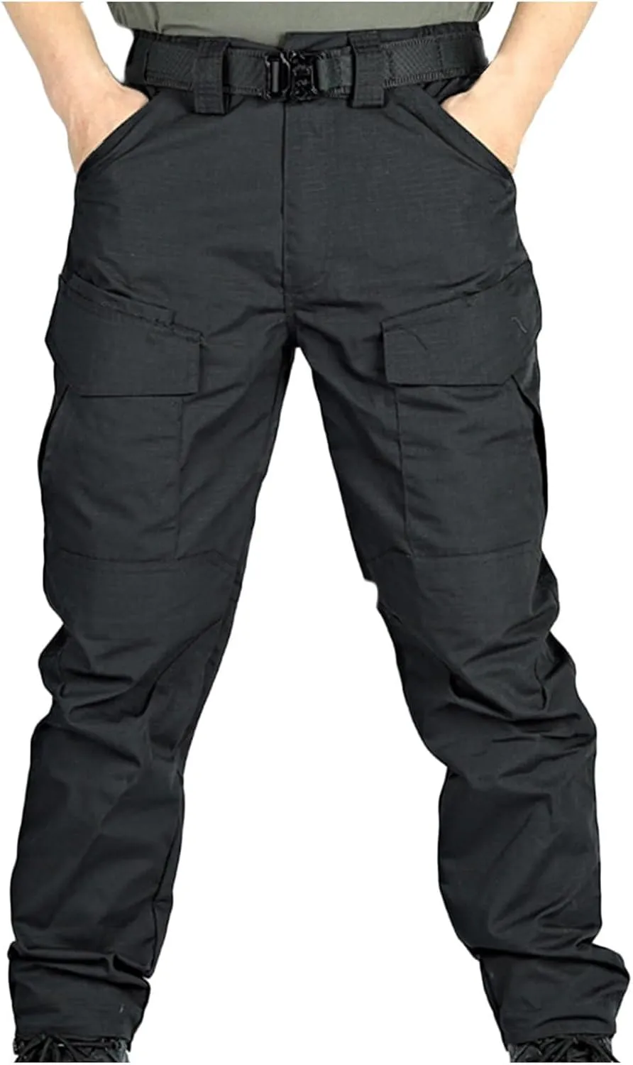 Cargo Pants Mens Fashion Camouflage Chino Trousers Elastic Waist Drawstring Tapered Jogger Gym Athletic Pants Outdoor