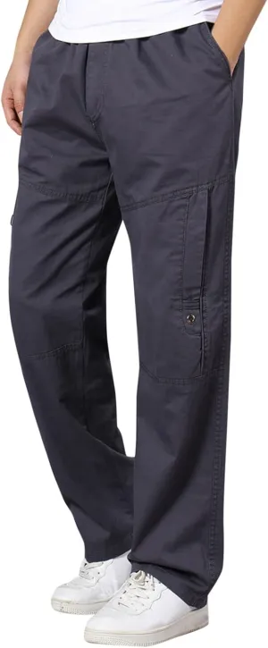 Cargo Sweatpants for Men Mens Lounge Pants Heavyweight Sweatpants Fleece Lined with Pockets Elastic Waist Cargo Pants