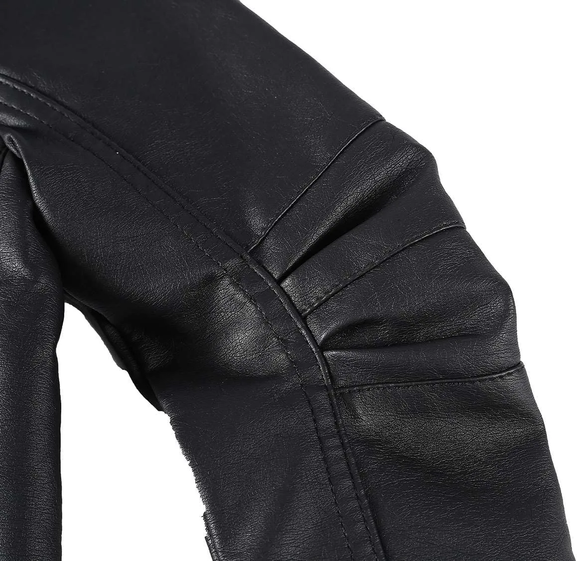 Children Leather Jacket Kids Motorcycle Biker Jacket Stand Collar Zipper Faux Leather Coat