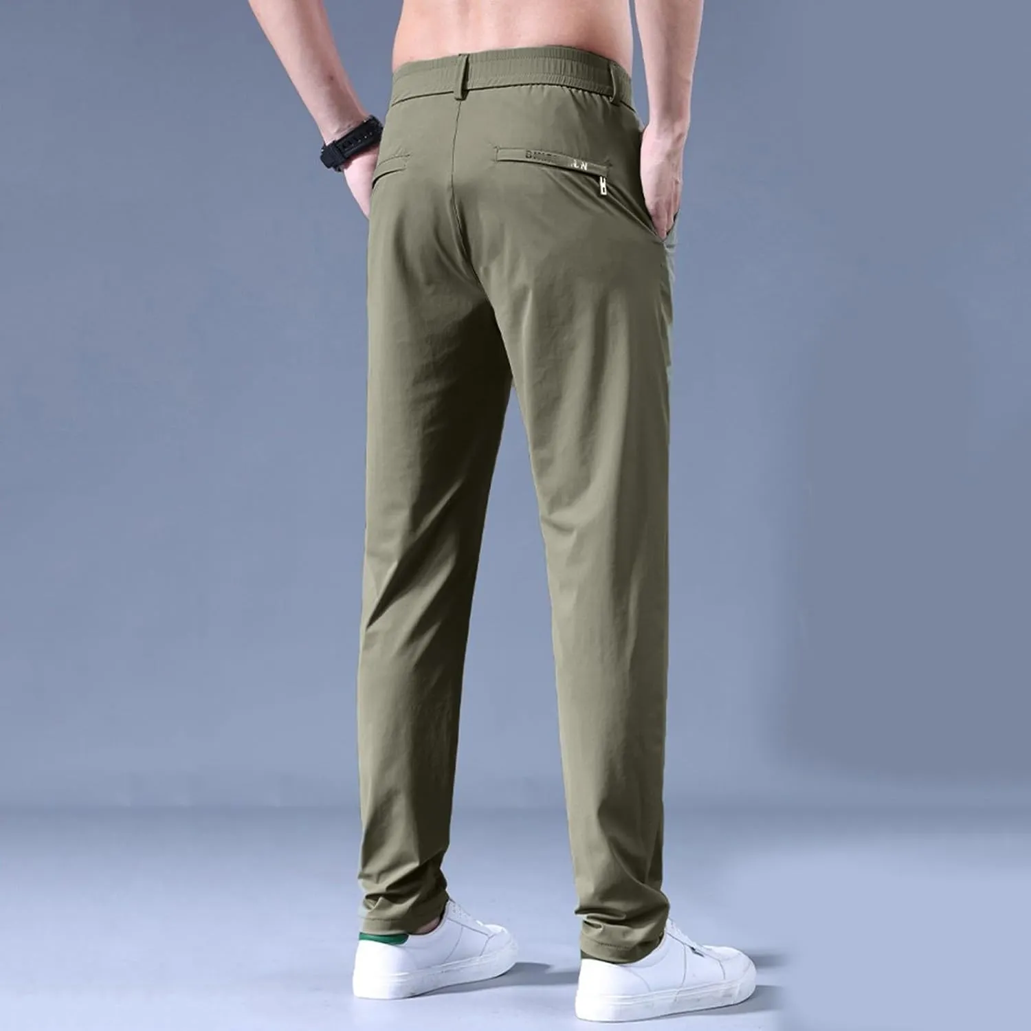 Chino Pants for MenMens Sweatpants with Pockets Elastic Waist Lightweight Loose Fit Joggers Drawstring Casual Atheltic Pants