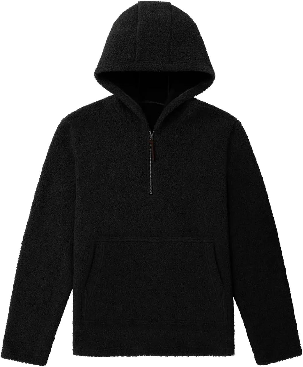 chouyatou Men's Tribal Aztec Printed 1/4 Zip Fuzzy Sherpa Pullover Sweatshirt Hoodie