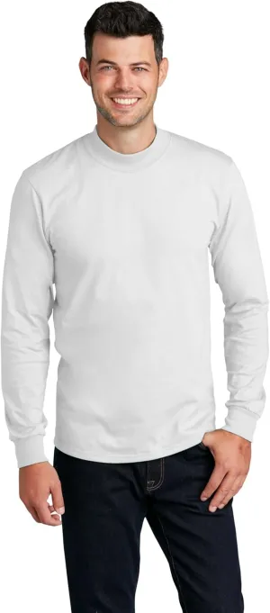 Clothe Co. Men's Heavyweight Cotton Mock Turtleneck Long Sleeve Shirt
