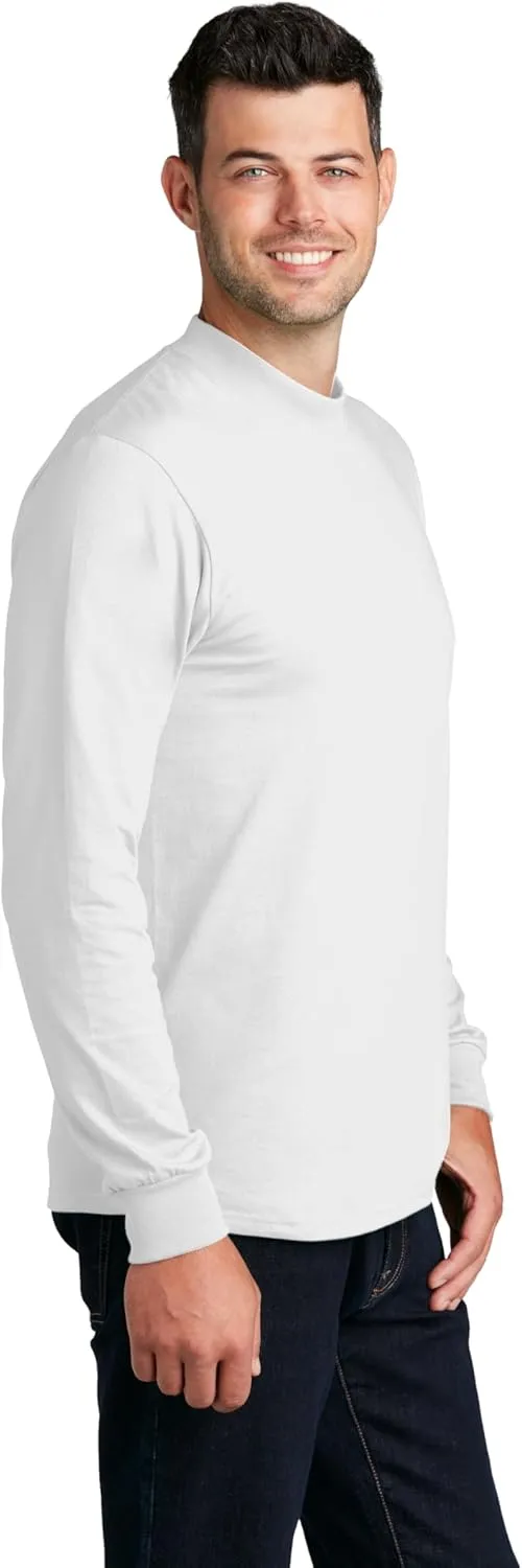 Clothe Co. Men's Heavyweight Cotton Mock Turtleneck Long Sleeve Shirt
