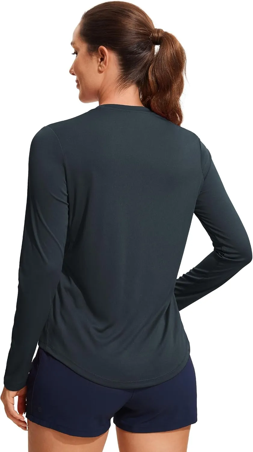 CRZ YOGA Womens UPF 50  Sun Long Sleeve UV Protection Workout Tops Lightweight Quick Dry Outdoor Hiking Running Shirts