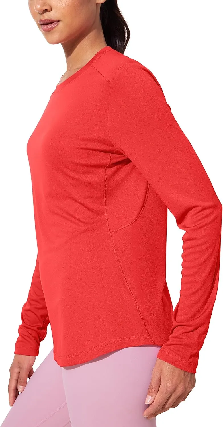 CRZ YOGA Womens UPF 50  Sun Long Sleeve UV Protection Workout Tops Lightweight Quick Dry Outdoor Hiking Running Shirts