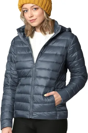 CTC Women's Ultra Light Weight Packable Down Jacket with Removable Hoodie