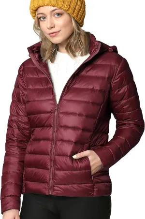 CTC Women's Ultra Light Weight Packable Down Jacket with Removable Hoodie