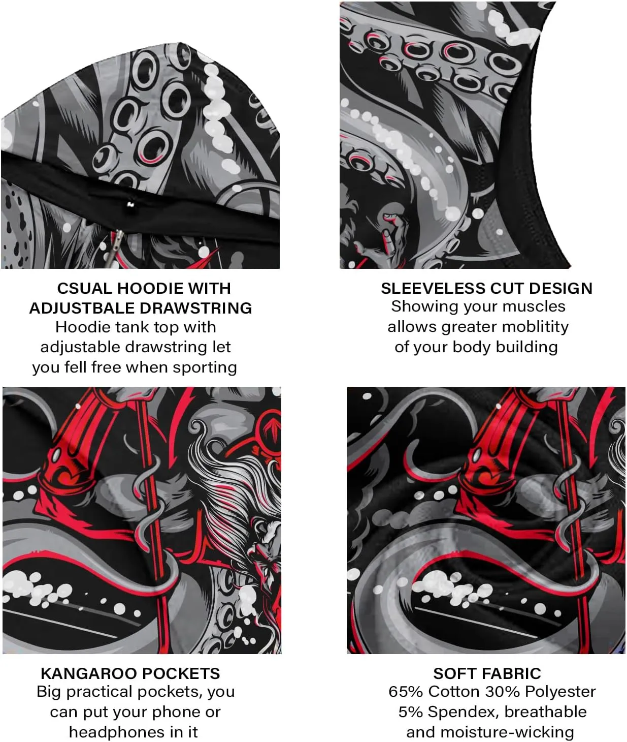 Desantiago Workout Hooded Tank Tops Sleeveless Gym Training Zip Hoodies Bodybuilding Muscle Cut Off Zip Hoodies For Men