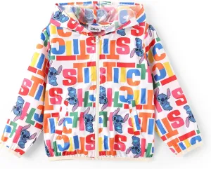 Disney Minnie Mouse Mickey Mouse Stitch Kids Varsity Bomber Jacket Lightweight Button-up Sweatshirt Toddler-Big Kids