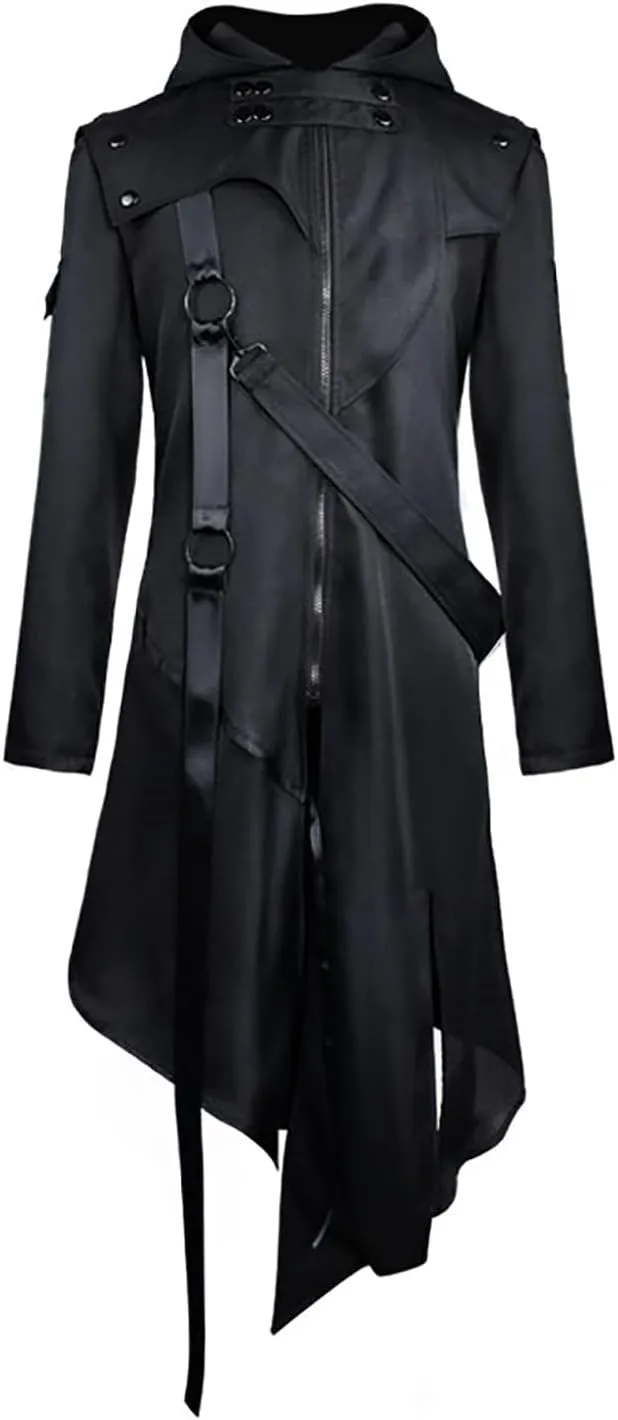 Drofe Retro Victorian Steampunk Medieval Jacket Coat Gothic Costume Halloween