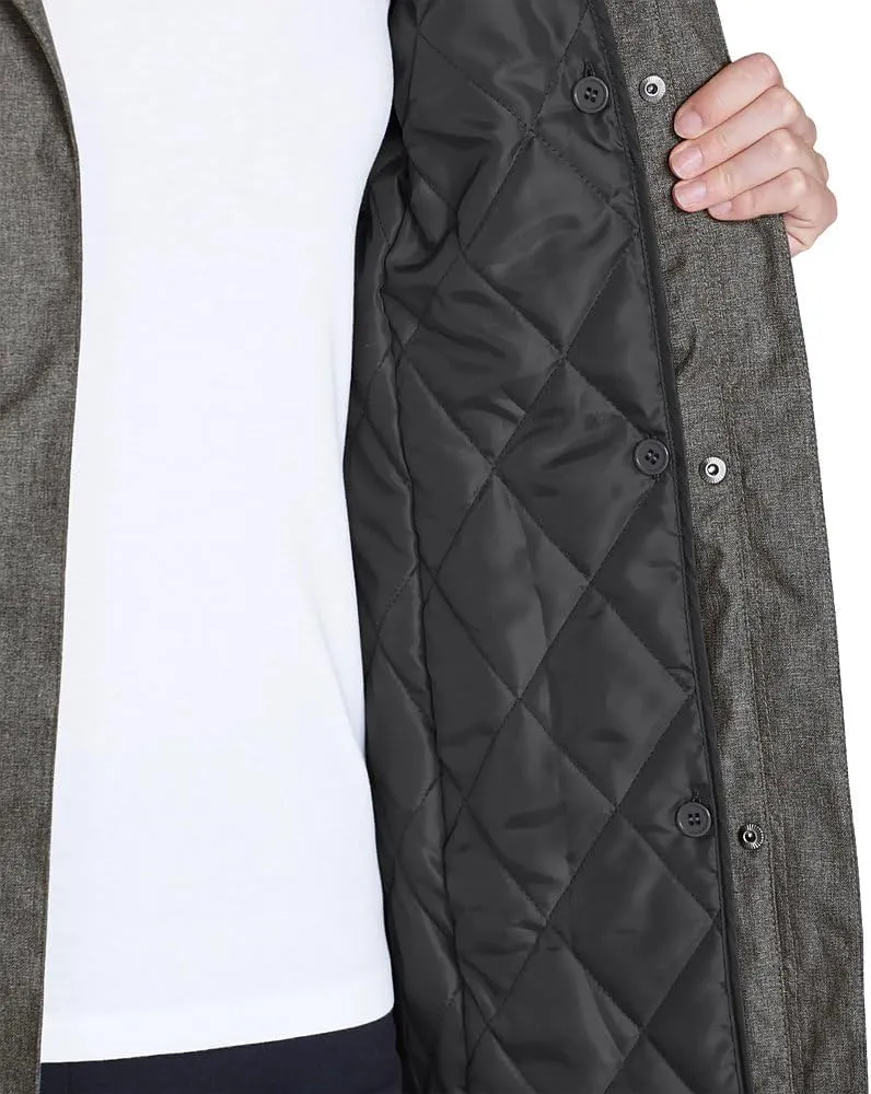 Eddie Bauer Women's Girl on the Go Insulated Waterproof Trench Coat