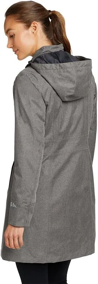 Eddie Bauer Women's Girl on the Go Insulated Waterproof Trench Coat