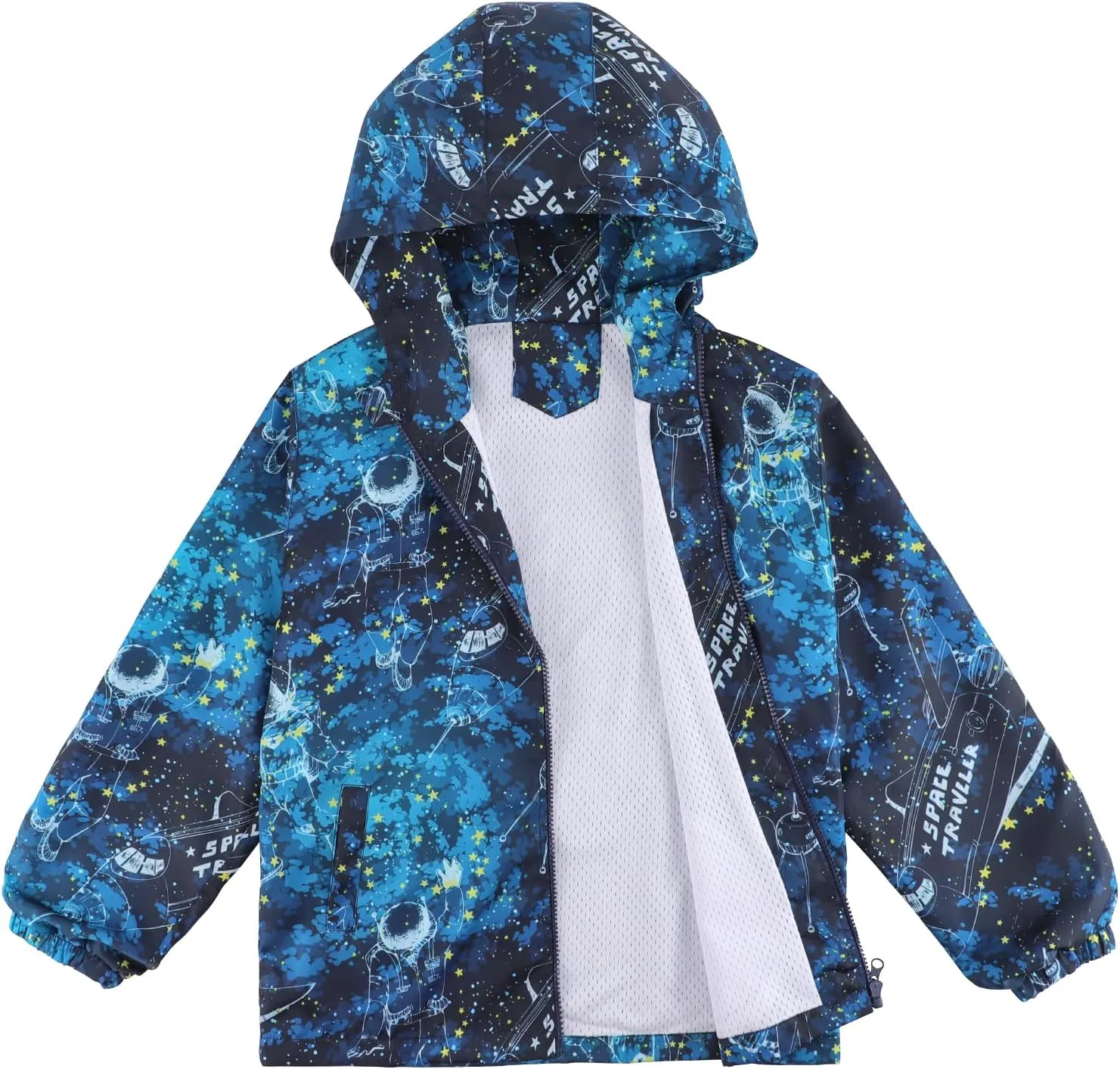 ESTAMICO Boys Windbreaker Jacket Fashion Hoodies Outwear Coat Waterproof Zipper Raincoat, 4T-12