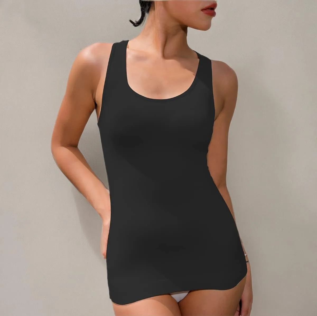 EUYZOU Women Tummy Control Shapewear Tank Tops - Seamless Compression Racerback Vest Body shaper Tank Top