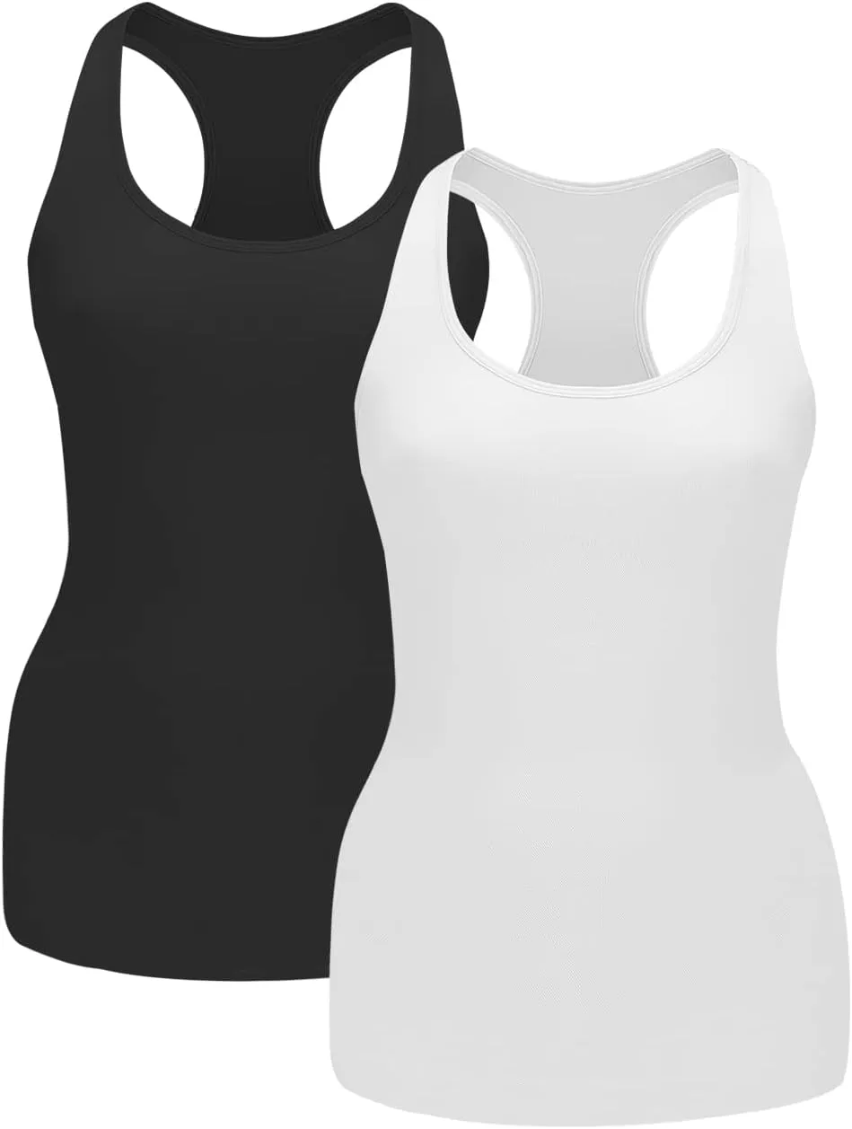 EUYZOU Women Tummy Control Shapewear Tank Tops - Seamless Compression Racerback Vest Body shaper Tank Top