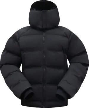 fit space Men's Thickened Down Jacket Super Warm Winter Puffer Jacket Snow Coat with Detachable Hood Waterproof Windproof