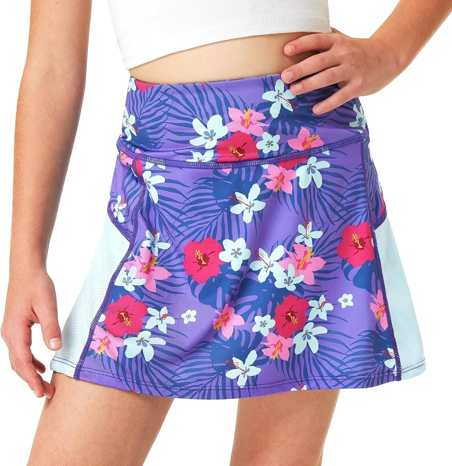 FitsT4 Sports Girls Tennis Skirt with Shorts Golf Skort Adjustable Waist UPF50  Athletic Skirts for Outdoor Sports
