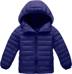 FLITAY Kid Winter Looser Fit Hooded Down Jacket Lightweight Warm Packable Jacket with Pocket