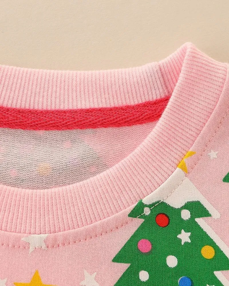 FreeLu Girls Cotton Pullover Sweatshirts Kids Cute Cartoon Printed Crewneck Tops