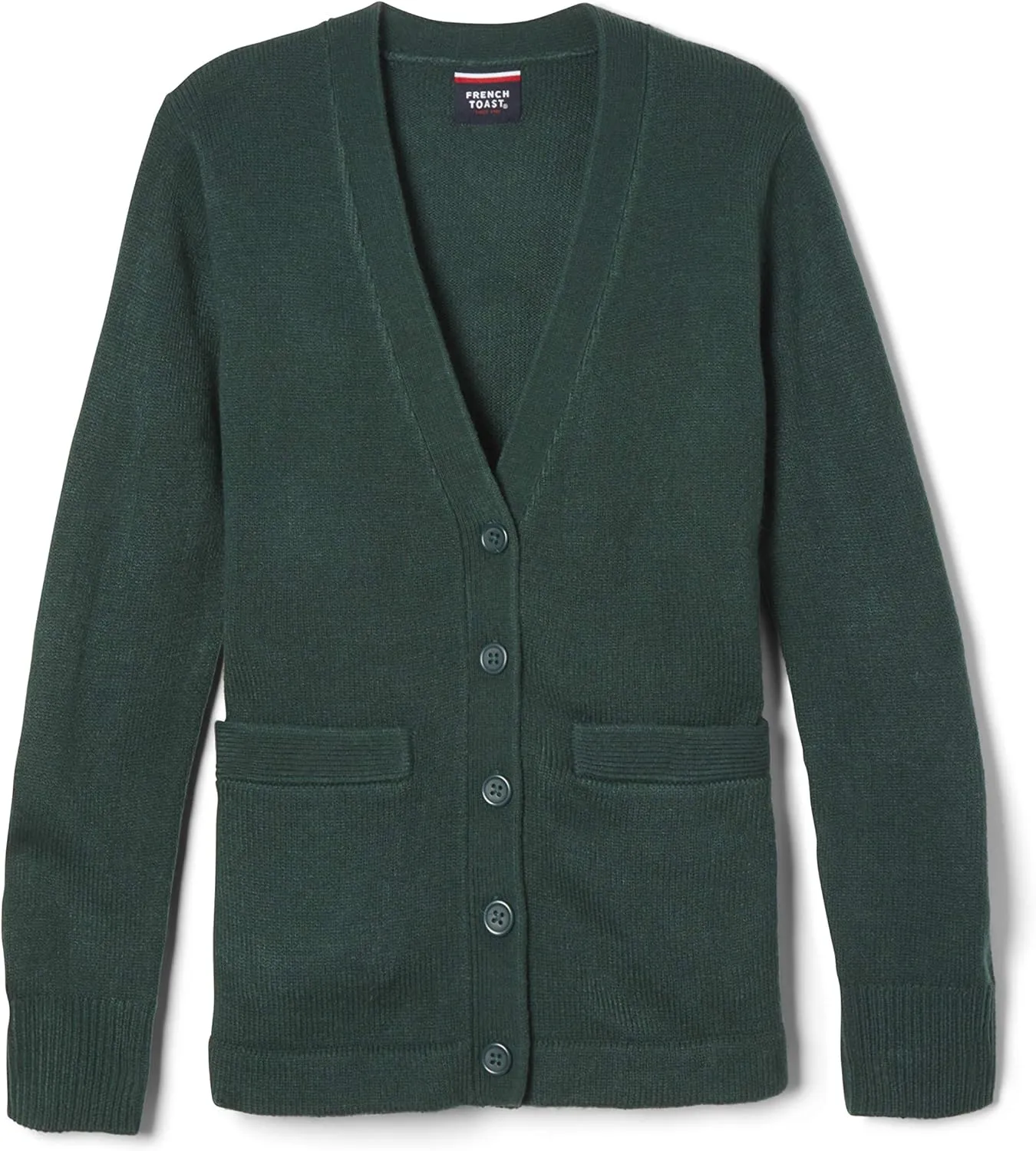 French Toast Boys' Anti-Pill V-Neck Cardigan Sweater (Standard & Husky)