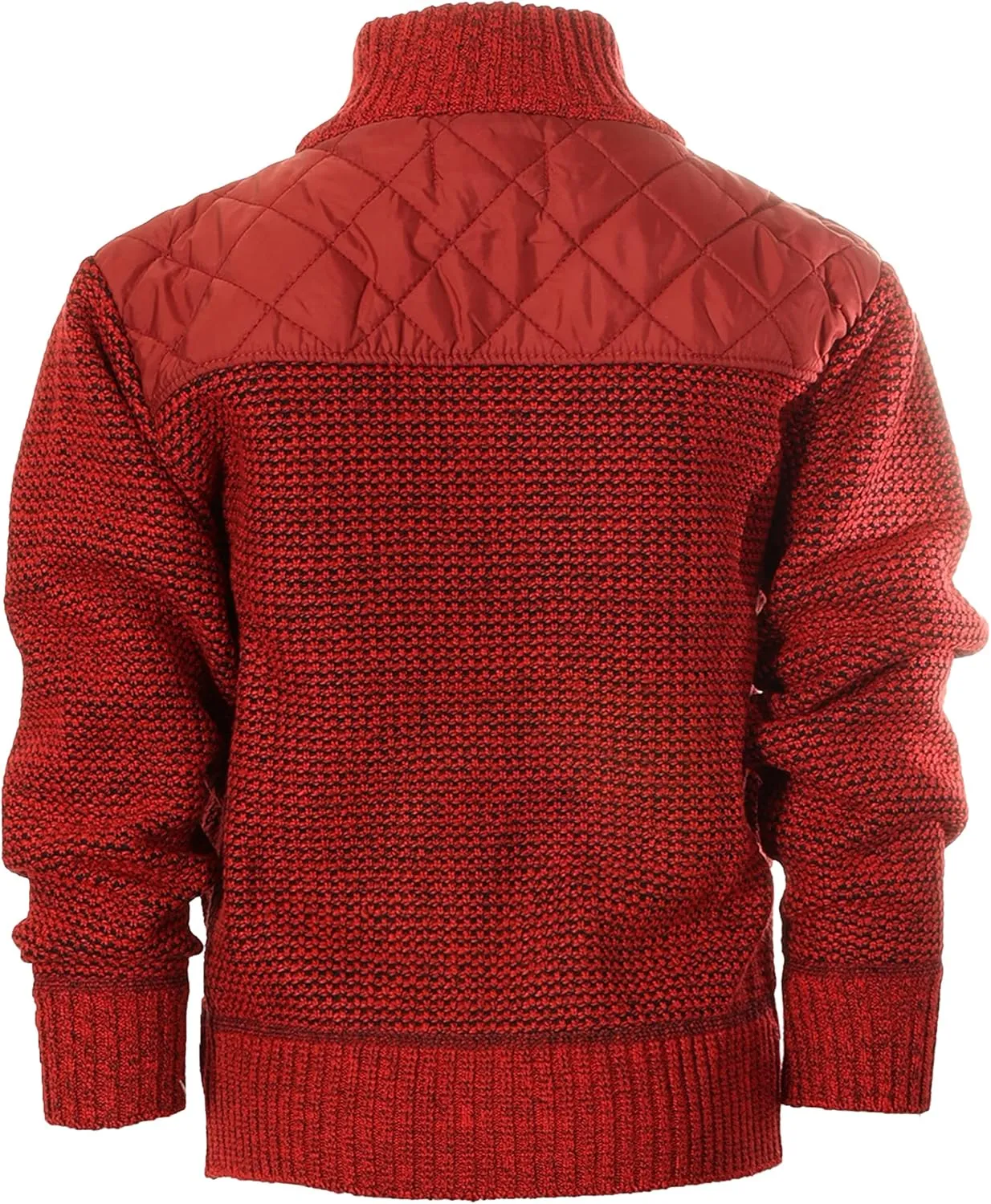 Gioberti Boy's Knitted Full Zip Cardigan Sweater with Soft Brushed Flannel Lining