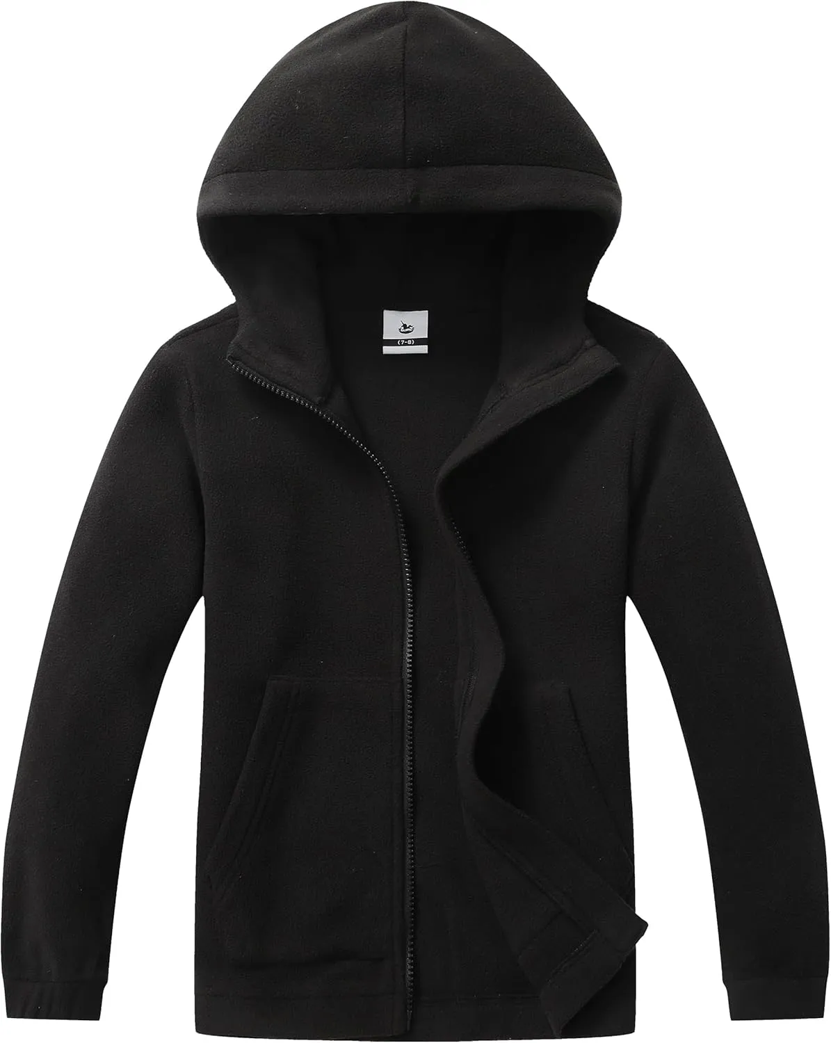Girls Soft Brushed Fleece Full-Zip Sport Hooded Sweatshirts Kids Lightweight Outwear Jacket