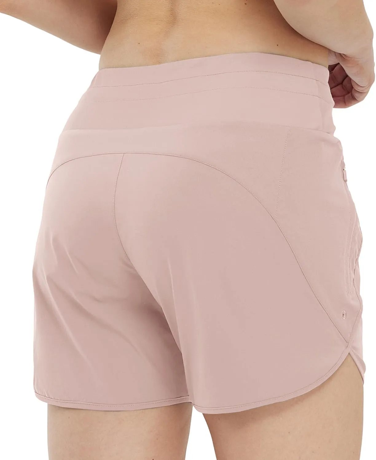 Gopune Women's 5" High Waisted Swim Board Shorts with Zipper Pockets UPF 50  Quick Dry Beach Trunks with Liner