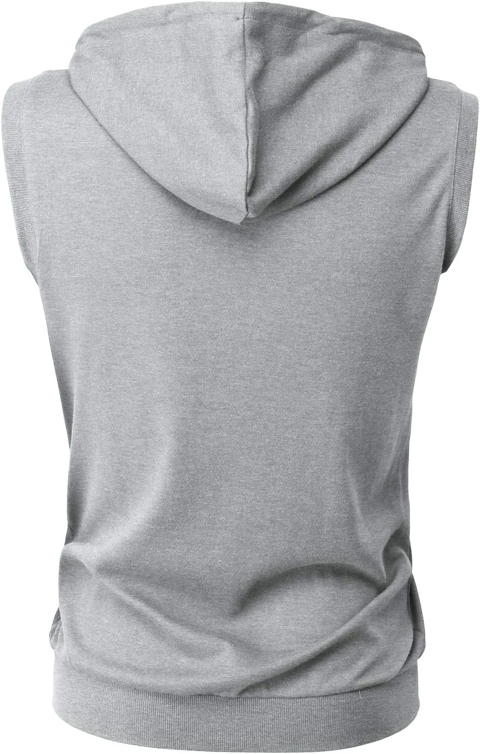 H2H Mens Casual Slim Fit Zip-up Sleeveless Hoodie Lightweight Workout Tank Tops Gym Hoodies
