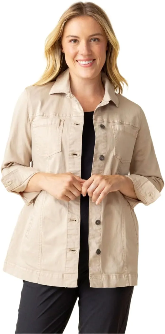 Habitat Women's Long Stretch Denim Boyfriend Jacket - 11410