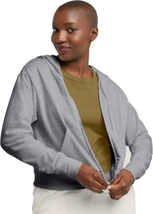 Hanes Women's Originals French Terry Zip-up Hoodie, Lightweight Fleece Zip Hooded Sweatshirt, Available in Plus