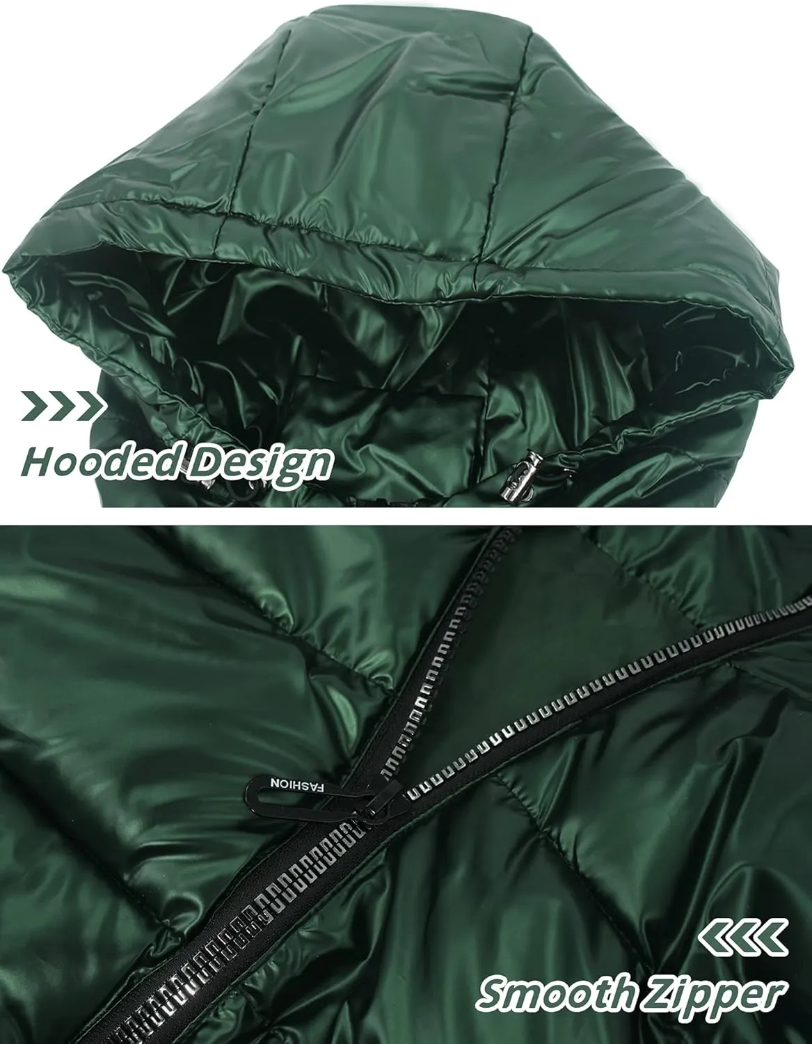 Happy Cherry Kids Winter Down Vest Hooded Vest Zip Windproof Padded Vest Jacket With Pockets