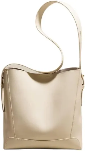 HBJWOV Texture Commuter Bucket Bag Fashion Tote Bag Leather Women's Bag Large Capacity Shoulder Messenger Bag