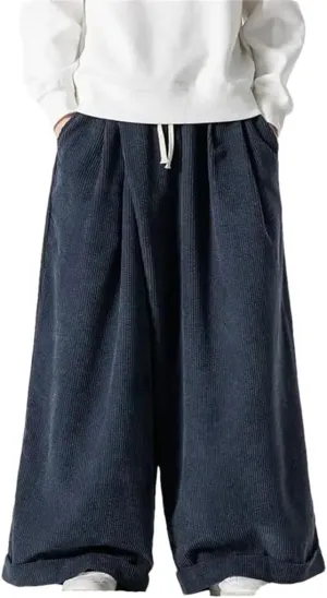 Hgvcfcv Men's Casual Pants Street Harem Pants Fashion Men's Wide-Leg Pants Loose Sports Pants Trousers Wide-Leg Pants