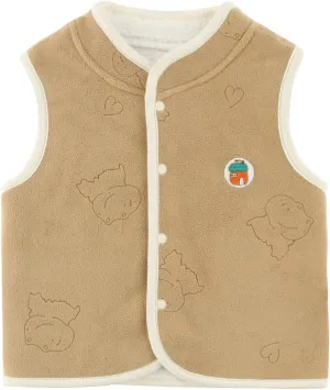 High Thick Baby Vest for Girls&Boys, Button Down Purcotton Toddler Cardigan Girl&Boys for Spring&Fall&Winter