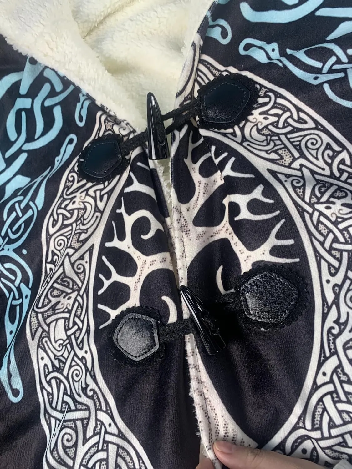 Hippie Psychedelic Colorful Trippy 3D Print Dream Cloak Thick Warm Hooded Men Overcoat Windproof Fleece Jacket