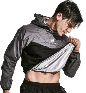 HOTSUIT Sauna Suit for Men Sweat Sauna Jacket Pant Gym Workout Sweat Suits