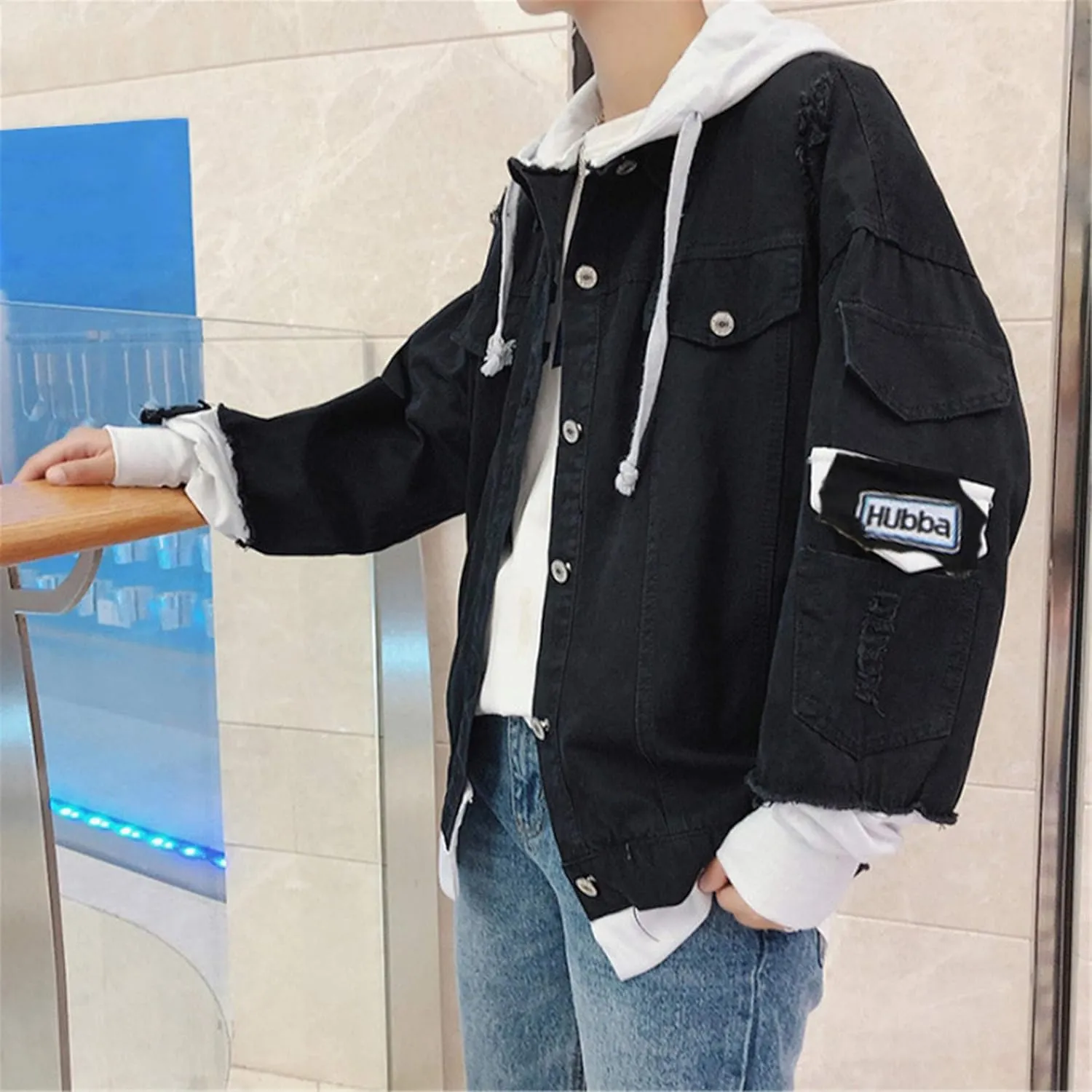 ISaikoy Anime Hells Paradise JigokuRaku Denim Jacket Long Sleeve Jeans Sweatshirt Sweater Hoodie