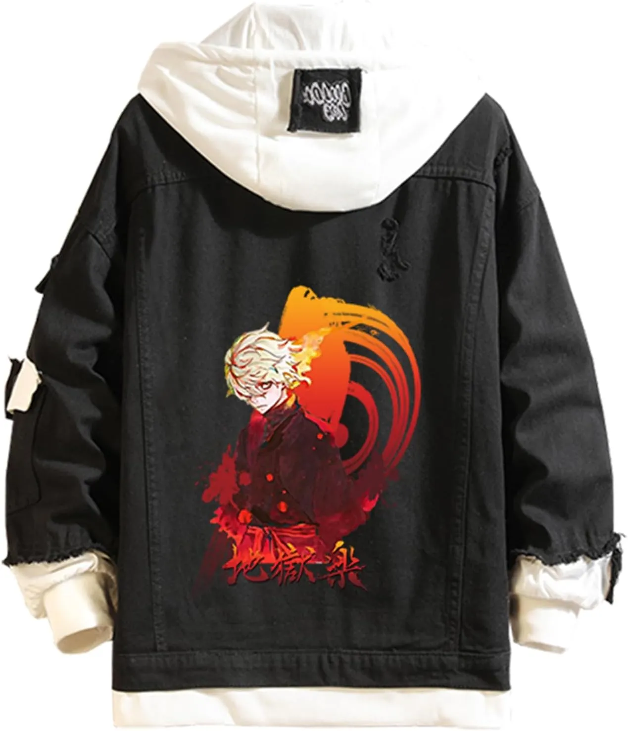 ISaikoy Anime Hells Paradise JigokuRaku Denim Jacket Long Sleeve Jeans Sweatshirt Sweater Hoodie