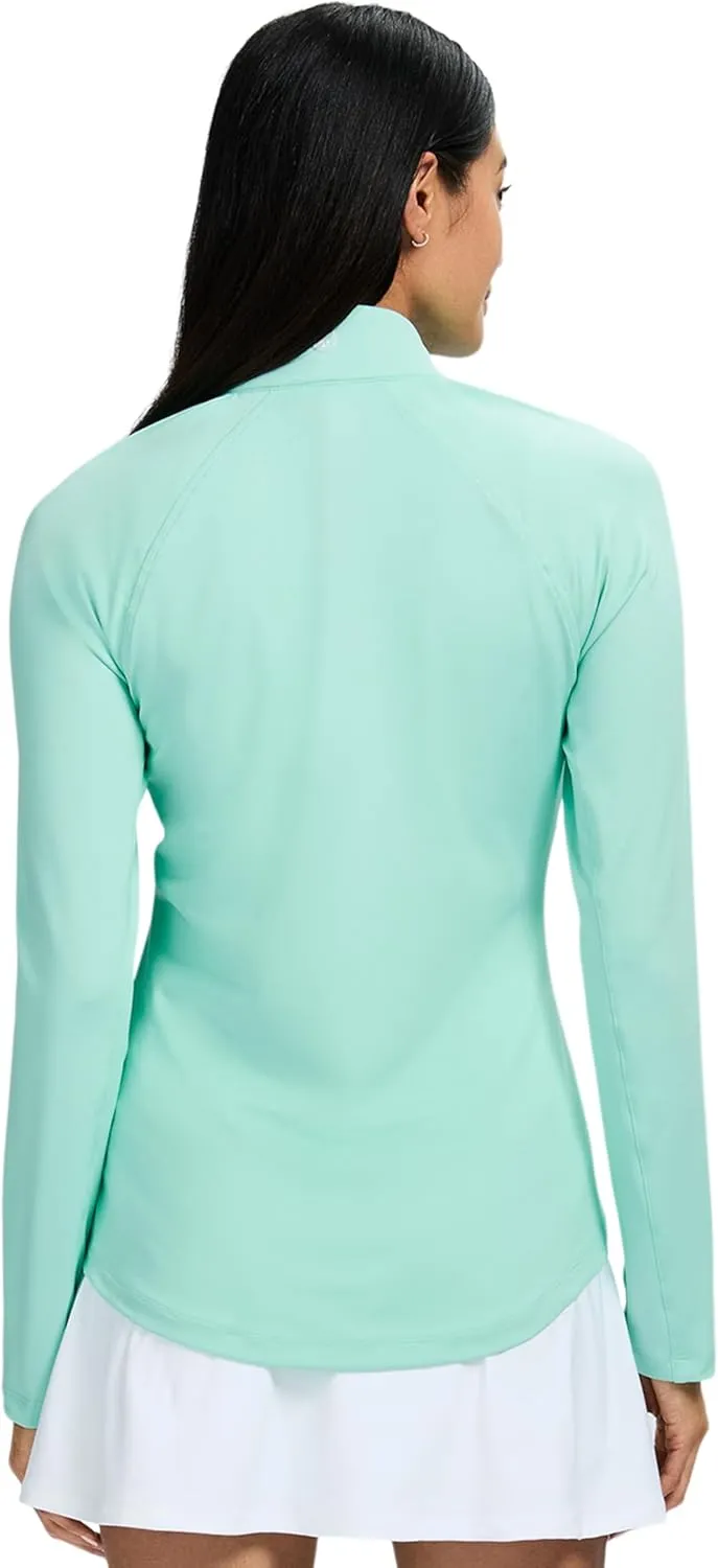 IZOD Women's 1/4 Zip Pullover Performance Stretch Long Sleeve Golf Running