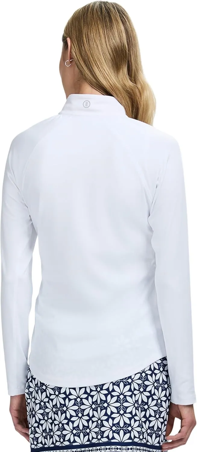 IZOD Women's 1/4 Zip Pullover Performance Stretch Long Sleeve Golf Running