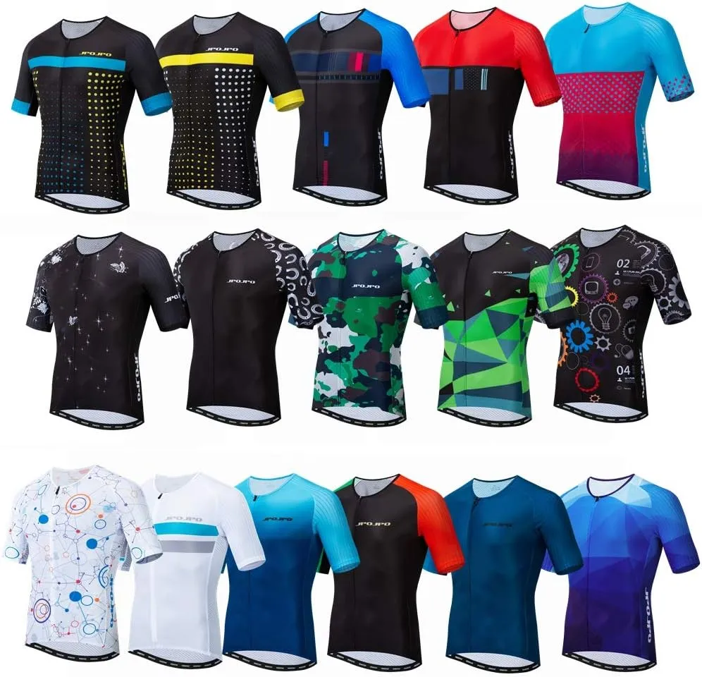 JPOJPO Cycling Jersey Men, Men's Racing Bike Shirt Biking Tops S-XXXL