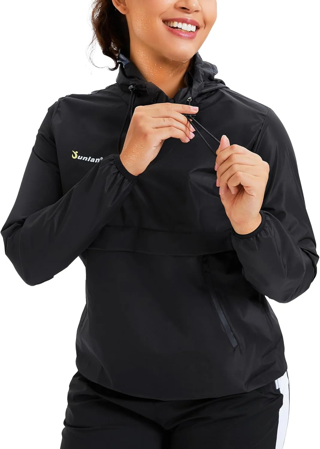 Junlan Sauna Suit for Women Sweat Jacket Gym Workout Vest Sweat Suits for Women