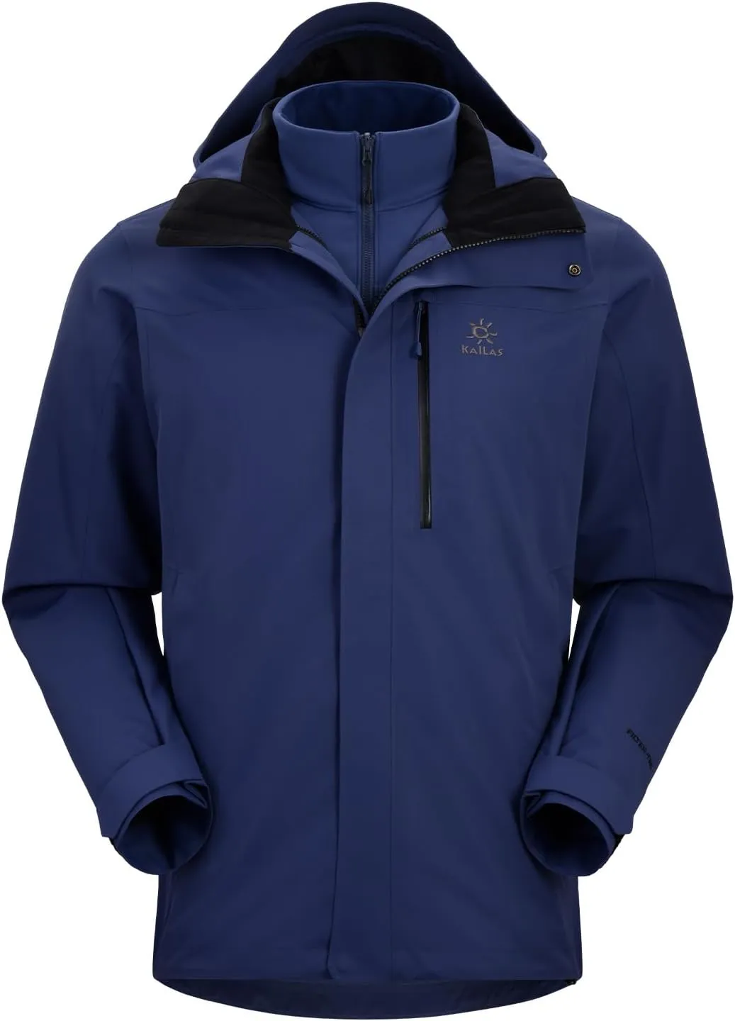 KAILAS Men's Ski Jacket Winter Coat Waterproof 3 in 1 Ski Jacket Windproof Snow Jacket Puffer Coat Down Fleece Lined