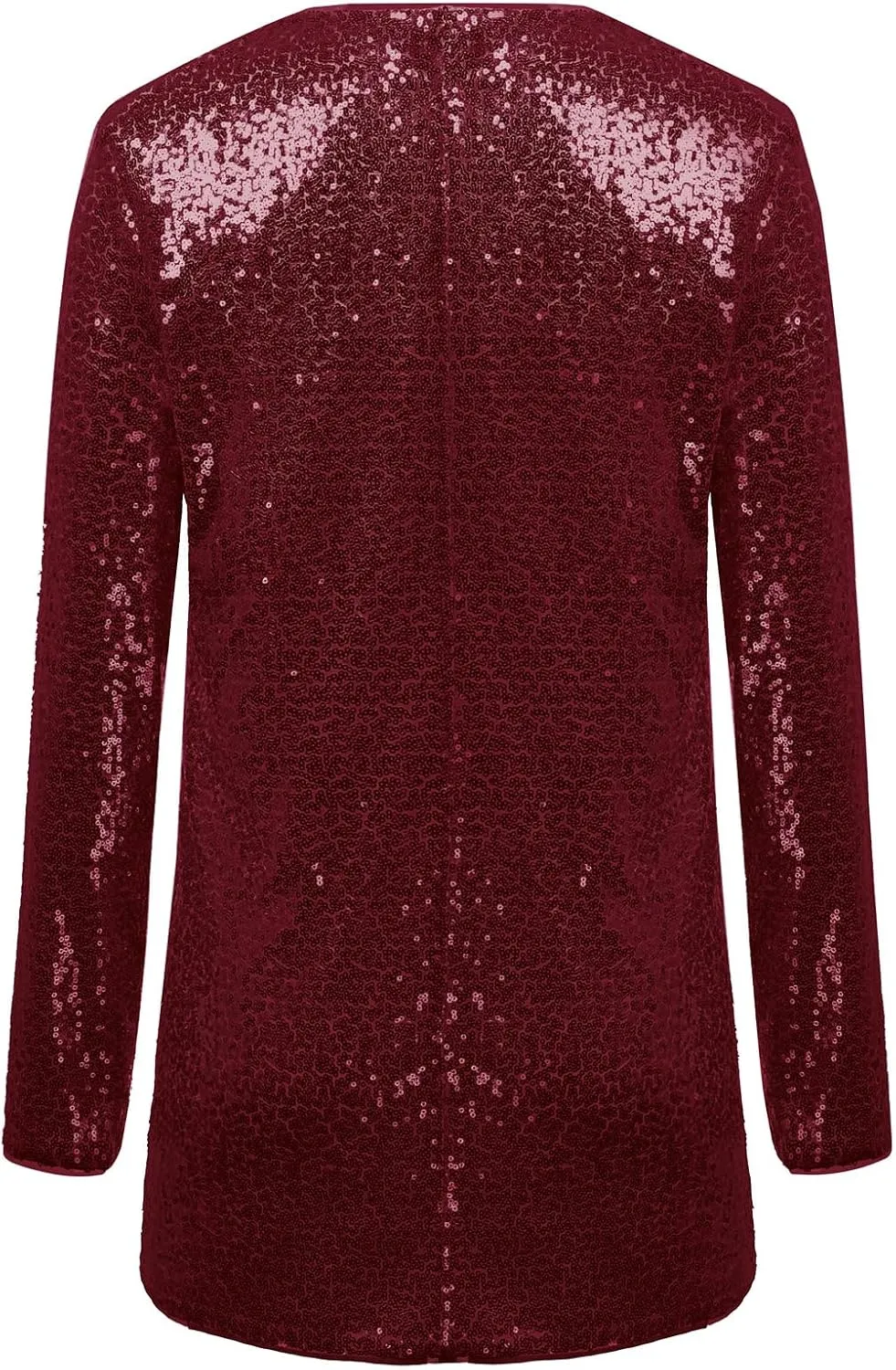 KANCY KOLE Women's Sequin Jacket Open Front Sparkly Jacket Blazer Casual Long Sleeve Cardigan Coat S-XXL