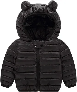 Kids Toddler Baby Girls Boys Winter Warm Thick Cotton Down Hooded Padded Clothes Coat Winter Jacket Coat Outer Clothing