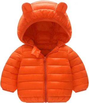 Kids Toddler Baby Girls Boys Winter Warm Thick Cotton Down Hooded Padded Clothes Coat Winter Jacket Coat Outer Clothing