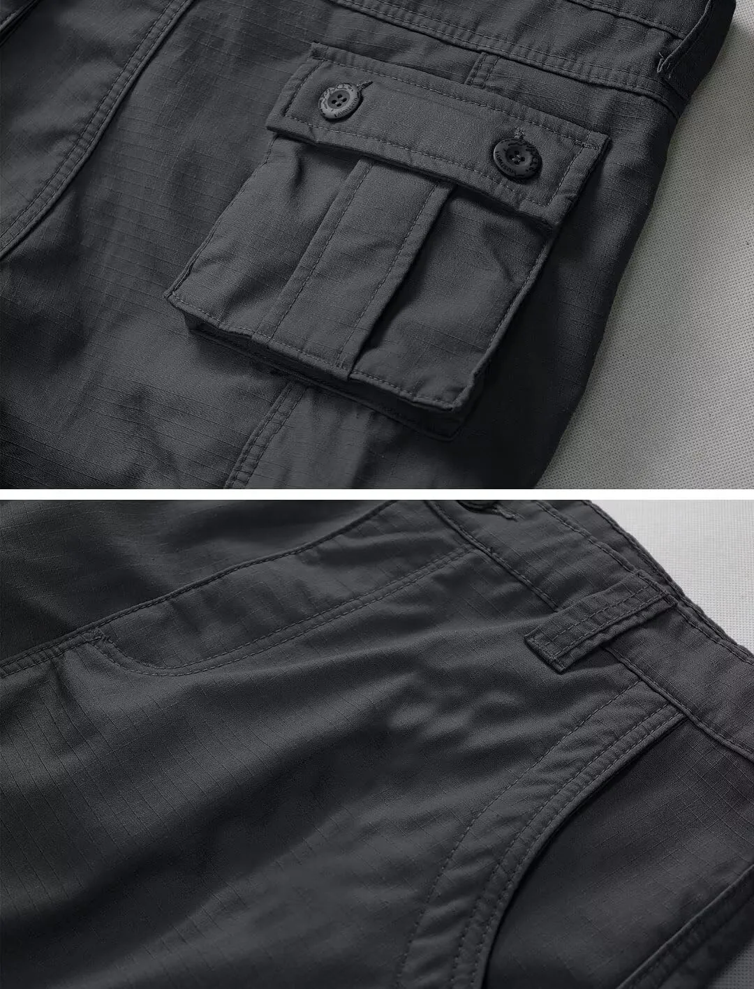 KOCTHOMY Mens Fleece Lined Hiking Pants,Winter Outdoor Thermal Casual Work Cargo Pants with Multi Pockets, No Belt.