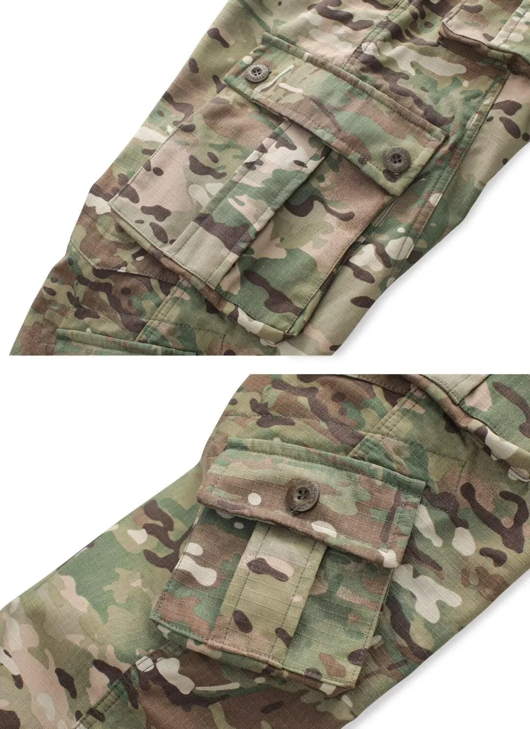 KOCTHOMY Mens Fleece Lined Hiking Pants,Winter Outdoor Thermal Casual Work Cargo Pants with Multi Pockets, No Belt.
