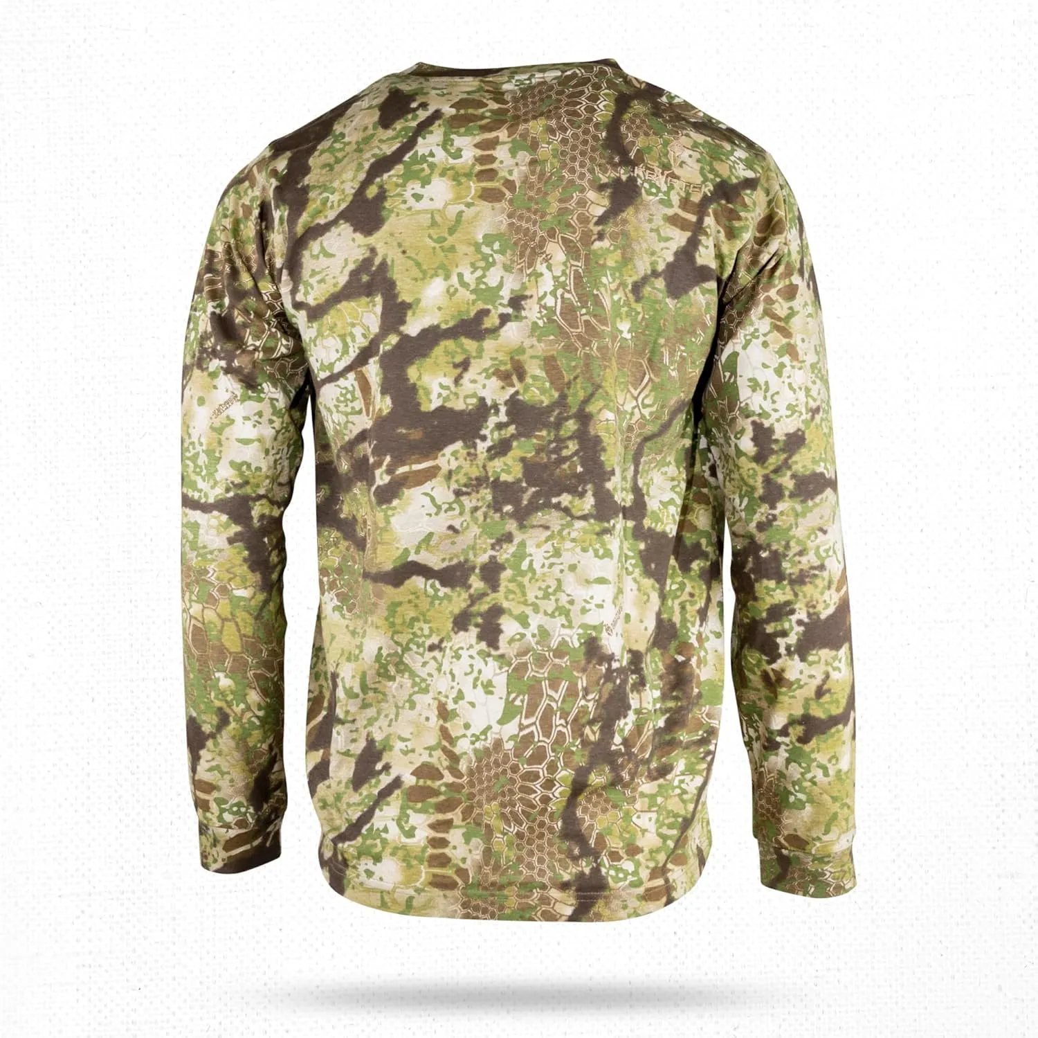 Kryptek Men's Stalker Long Sleeve, 100% Cotton, Stealthy Camo Tee